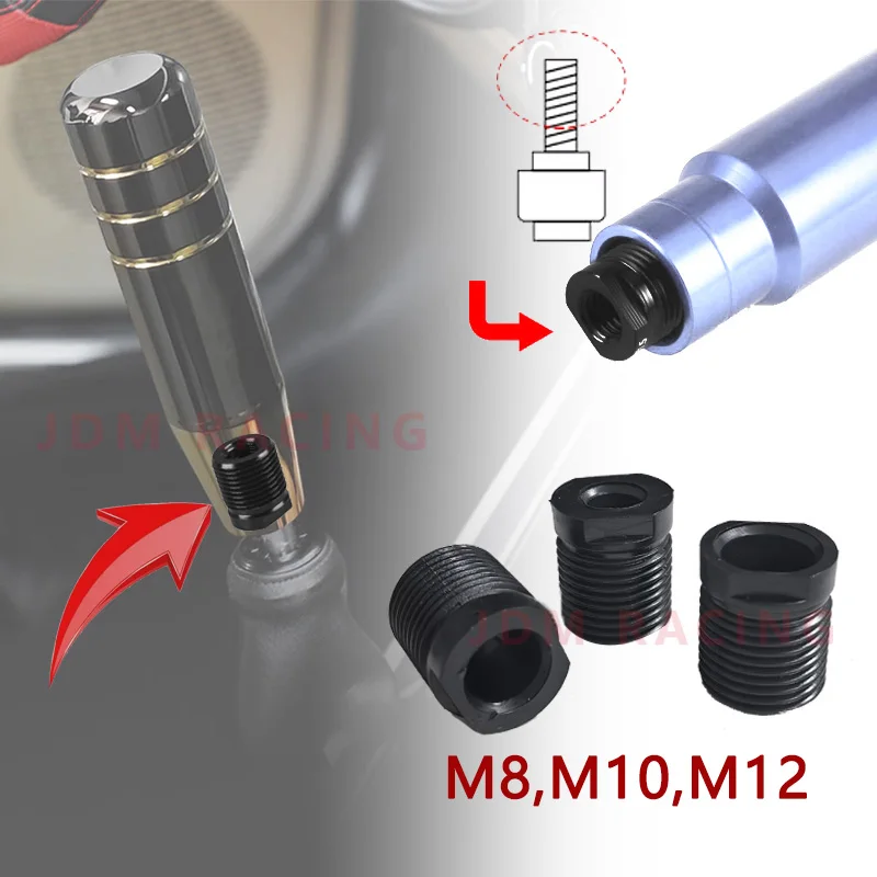 3Pcs/set Adapter inner diameter 8mm,10mm,12mm Shift Knob Adapter Car Gear Stick Shifter Replacement Kits for Most Vehicle Truck
