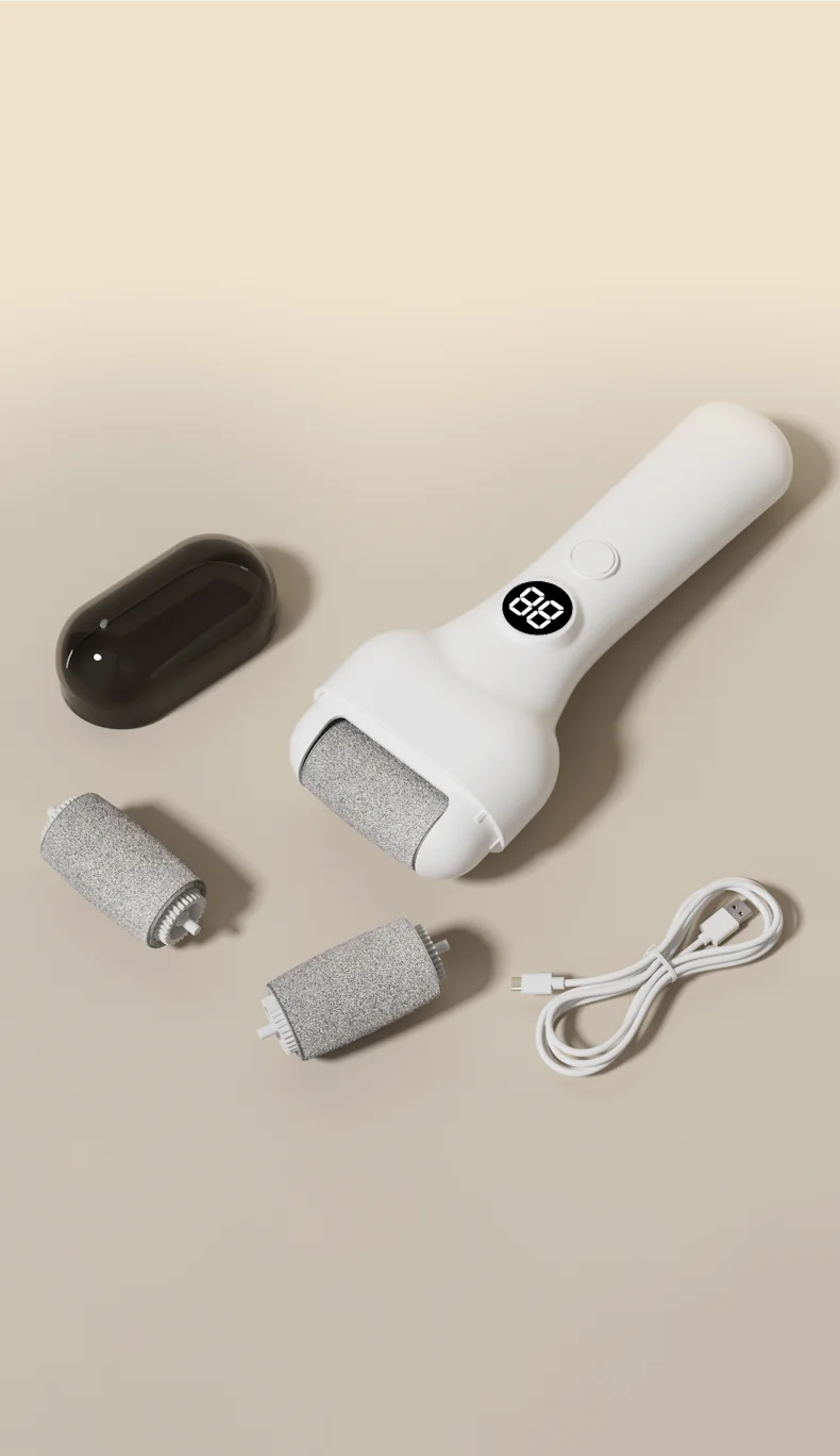 Compact Electric Foot File Rechargeable Plastic Foot Callus Remover for Home Use