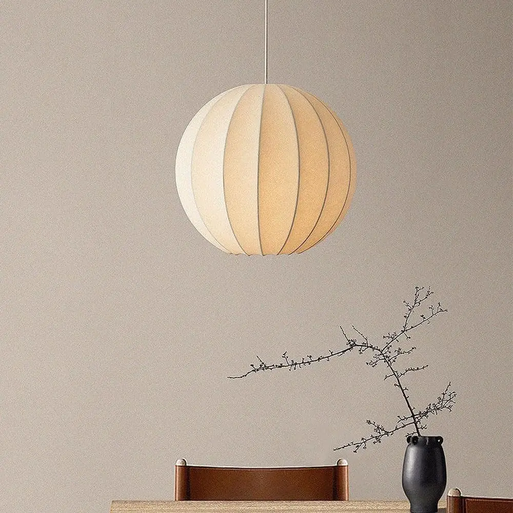 Italian Silk Cloth Pendant Lights Creative Living Room Pendant Hanging Lamps Modern Dining Room Lamps Decoration Indoor Lighting