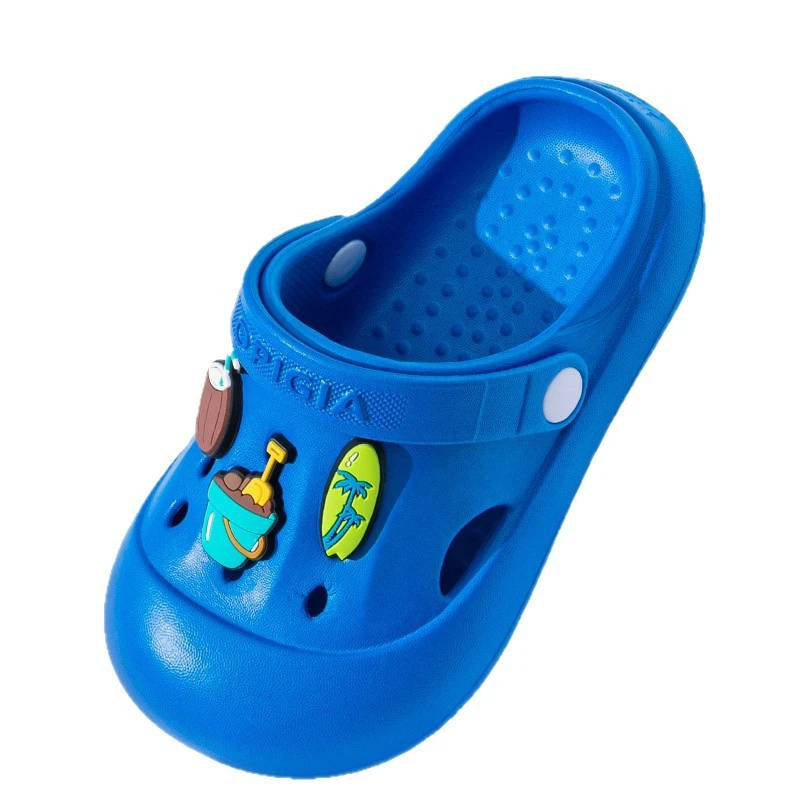 

Детская обувь, летние уличные тапочки из ЭВА для мальчиков на толстой подошве, нескользящие сандалии для девочек двусторонние.