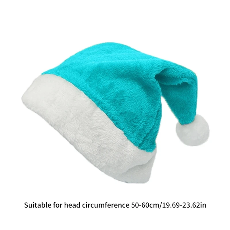 Decorazione natalizia Peluche Cappello da Babbo Natale Vestire per feste Oggetti scena Capodanno Berretto da bobble per