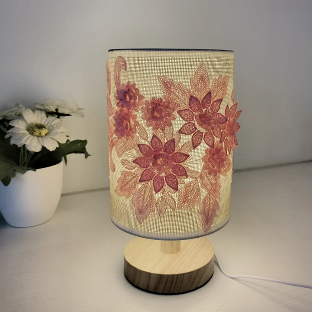 

Table Lamp USB Powered 3W Cloth Shade Iron Base Bedroom Desk Lamp Bedside Nightstand Light Table Light