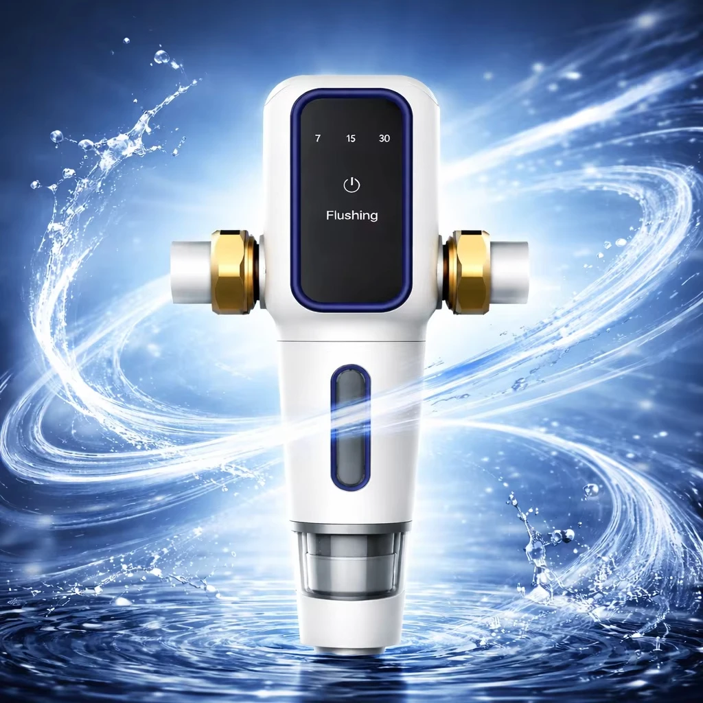 Smart Whole House Pre-Filter Automatic Backwash Whole House Water Filter 6T/h 40μm Stainless Steel Mash for Municipal Tap Water