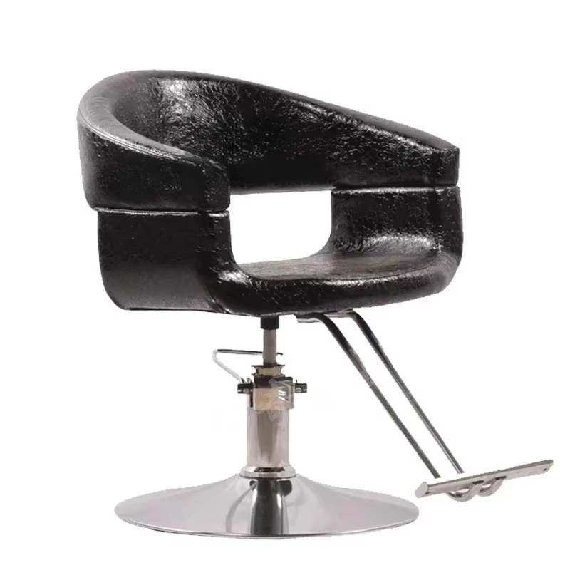#Black Minimalist Barber Chair Aesthetic Nordic Comfortable Beauty Hair Salon Chair Stylish Modern Sillas De Barberia Furniture