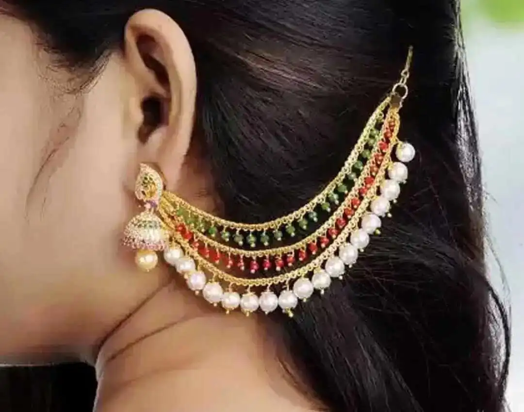 الهند نيبال سلسلة متعددة قطرة شرابة الأقراط Tiktok صافي الأحمر نفس جرس فانوس الرياح جرس الأذن هوك