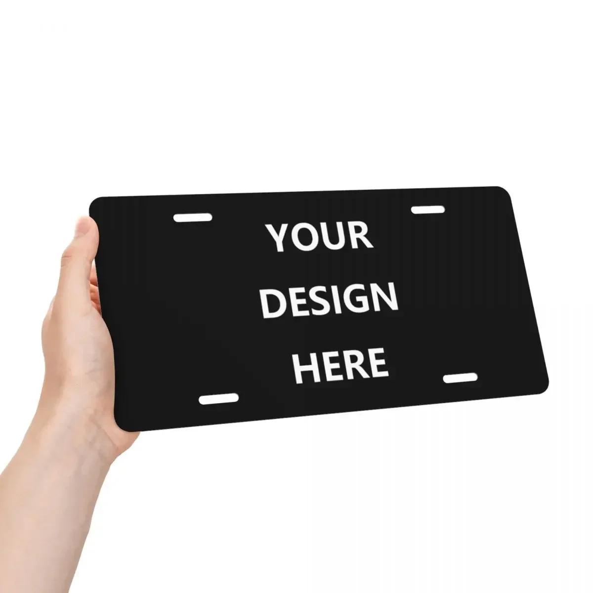 Custom Your Design Here License Plate Cover Add Your Own Photo Text Logo Decoration Vanity Tag Aluminum Metal License Plate Sign