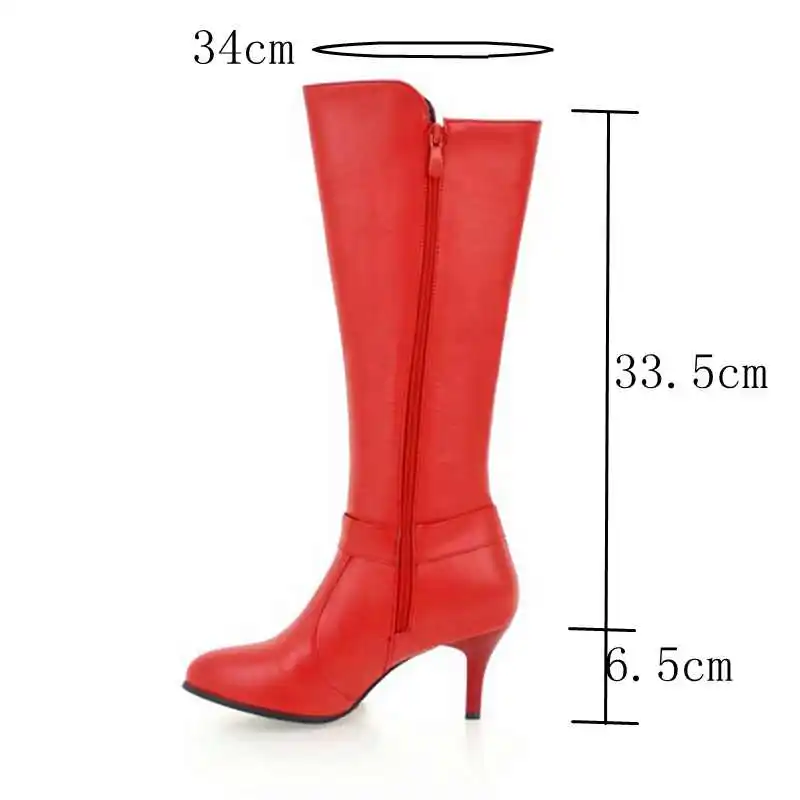 REAVE CAT Shoes Women Knee boots Spring Autumn shoes size 34-46 Pointed Toe mujer Botas feminino Thin Heel A1325