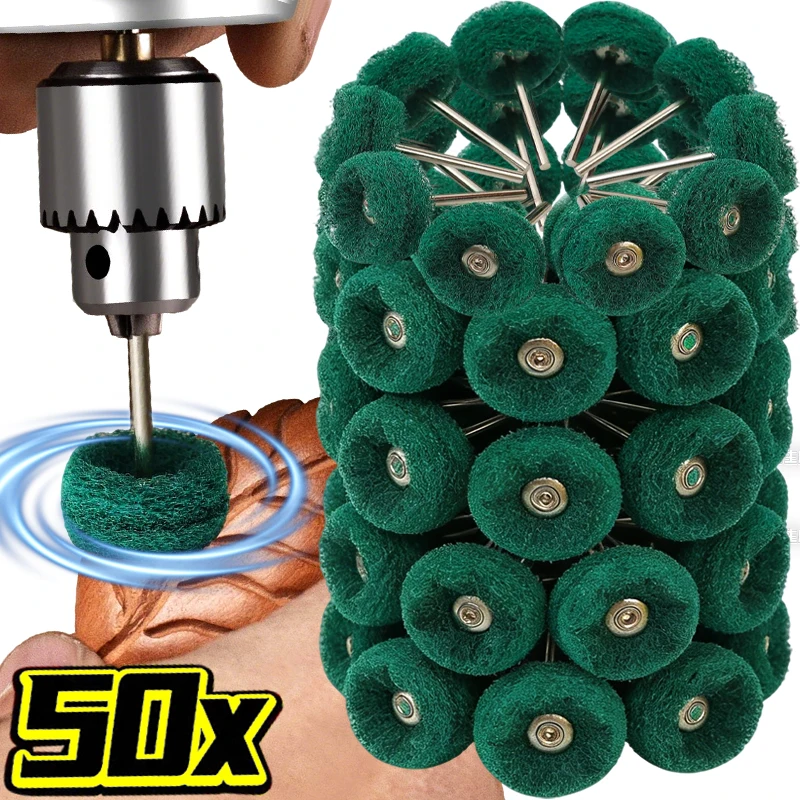 

10/50 шт., нейлоновая щетка для полировки волокна, мини-дрель, абразивная электрическая шлифовальная машина, щетки, вращающиеся инструменты, аксессуары