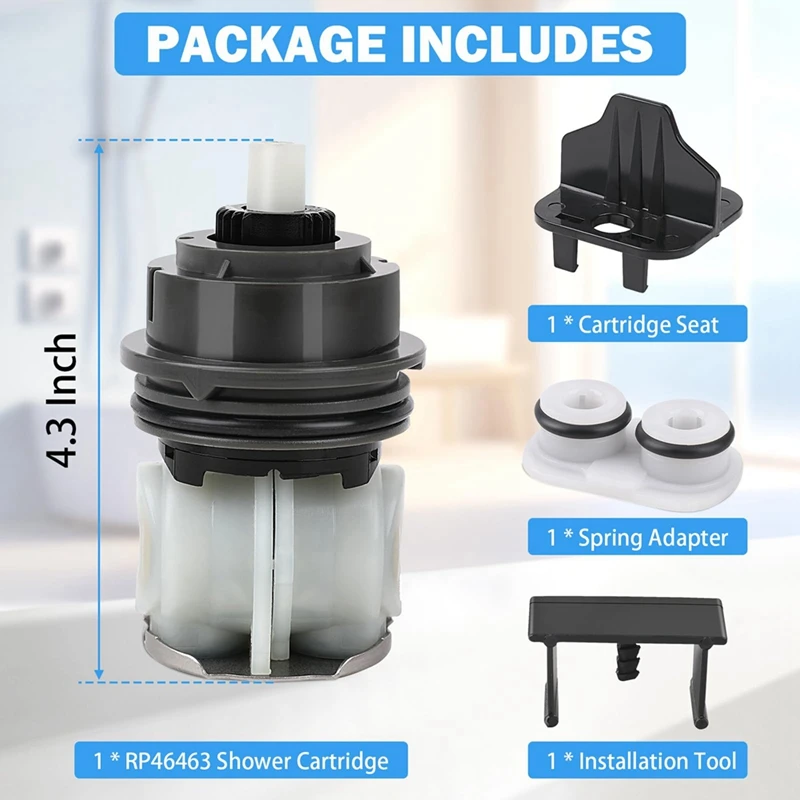 RP46463สำหรับเดลต้าอุปกรณ์เสริมของตลับฝักบัวรุ่น17 (2006-) ฟังก์ชั่นอ่างอาบน้ำและก๊อกน้ำฝักบัว