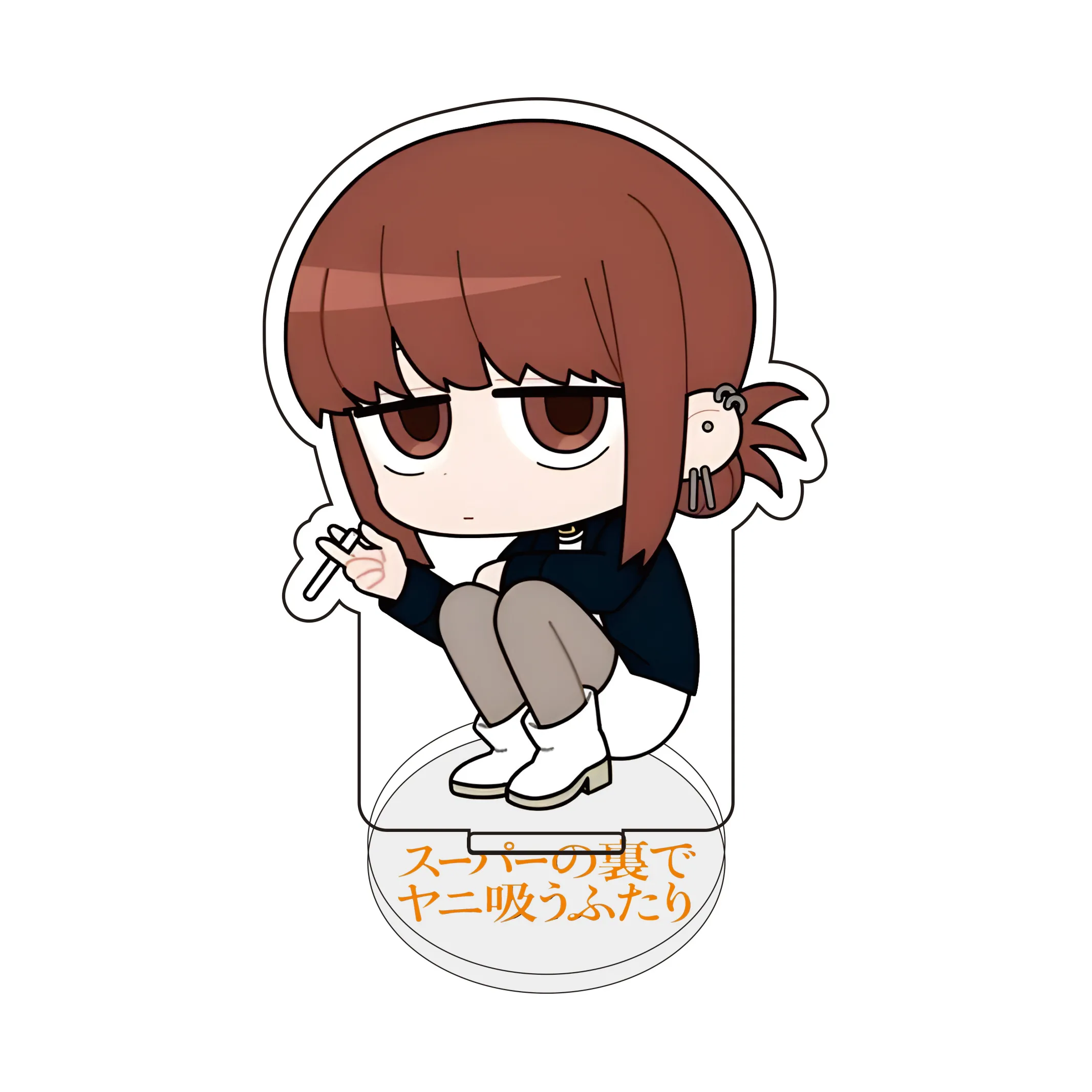 Anime Behind the Supermarket, Smoking with You. 10cm Acrylic Stand/Keychain Tabletop Decorations Accessories Decor Gifts