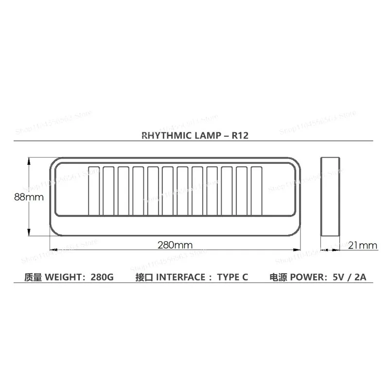 Neon Glow Spectrum Rhythm Light - RGB Sound-Activated Punk Gift Level Lamp