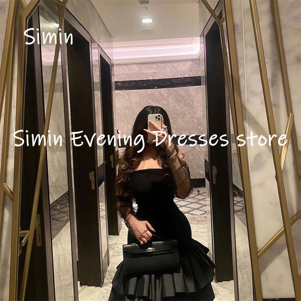 Simin Satin A-line Strapless Short Populer Formal Prom Gown Ruffle Knee-length Evening Elegant Party dresses for women 2023