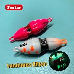 Testar Fishing Lure Metal Jig 60g 80g 100g Inshore Long Casting Tenya Jigging Head Luminous Hard Bait Boat Fishing Pesca Tackle
