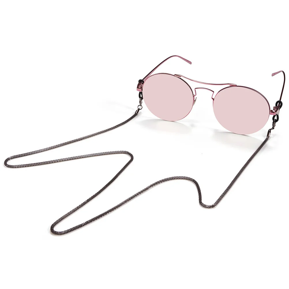 

3pcs Glasses Anti-Slip Eyewear Holder Durable Neck Strap For Running Hiking Cycling Black Golden Eyewear Chain Silver