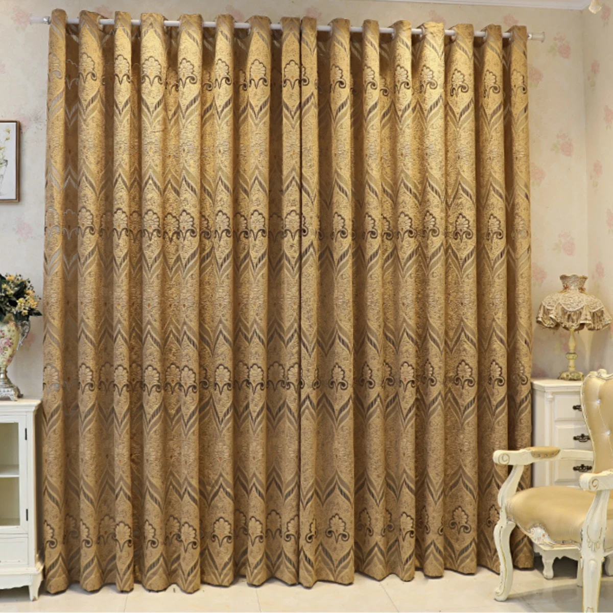 Hollow Out Design Heavy Curtain, 1 Count Easy Installation Simple Style Window Curtain, Home Decorative Curtain for Living Room,