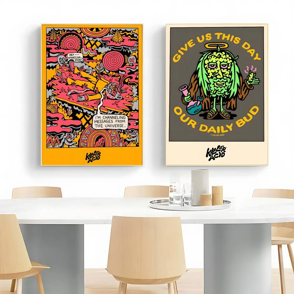 Psychedelic Music Artist Killer Acid Poster Wall Art Print Decorative Mural Home Decor Gift Unframed