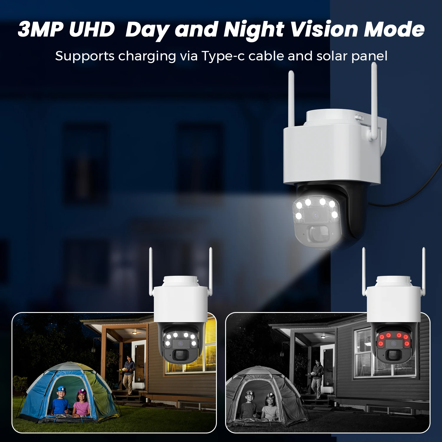 YOOSEE 4K 8MP Solar Powered 4G LTE IP Camera with Two-Way Audio Color Night Vision Human Detection PTZ Surveillance