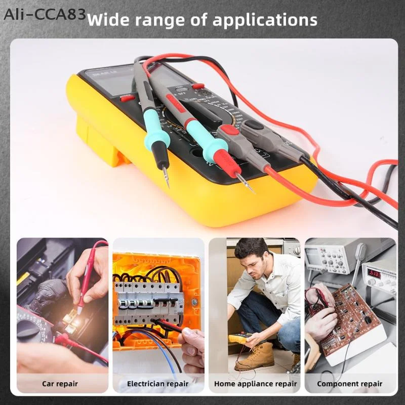 

1 Set Multimeter Probe Test Pin Wire Pen Alligator Lengthening 1000V 25A Silicone Test Lead High-precision Measurement