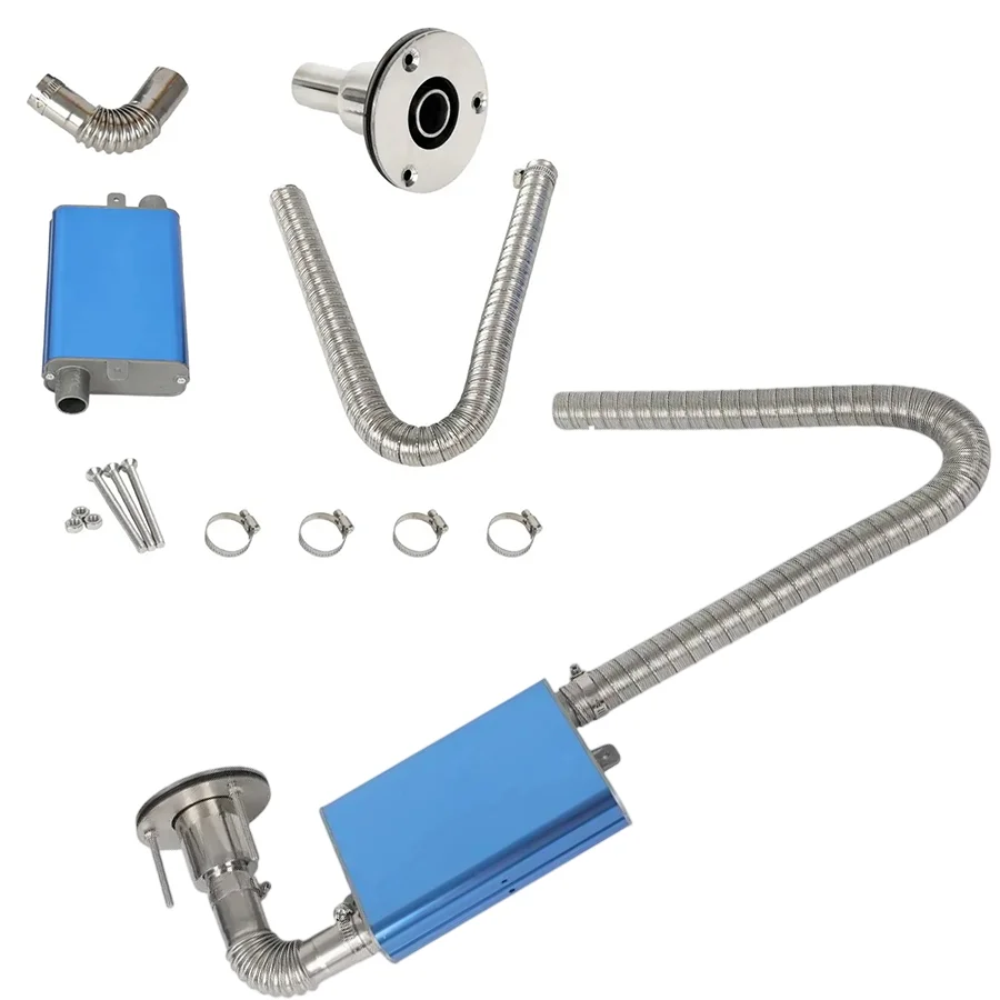 

Easy Install Exhaust Muffler Kit Pipe Kit As Shown In The Figure Diesel Muffler Elbow And Straight Fittings Reduces Noise