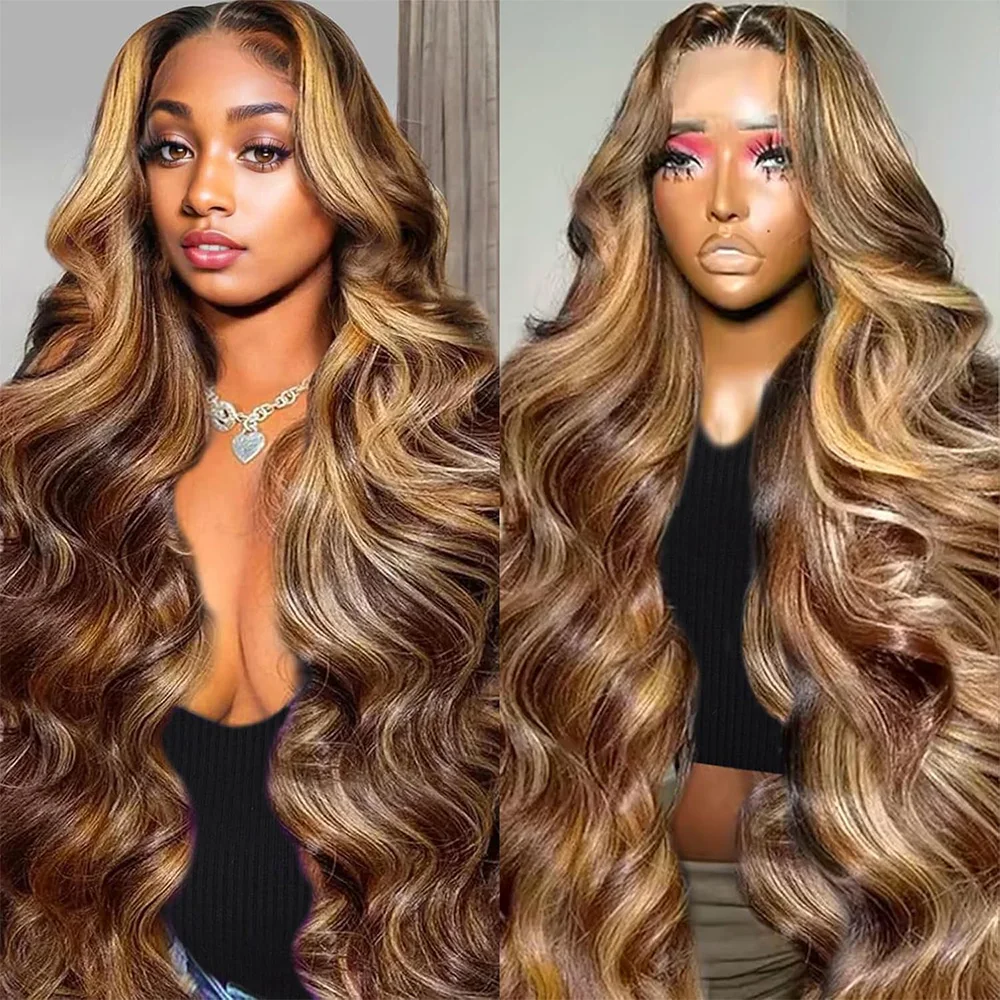 

# Накладные парики из натуральных волос с прозрачным HD-кружевом 13x4 и 13x6, цвет медовый блонд, для женщин, с эффектом Body Wave, 4/27 Highlight Honey Blonde Colored Wigs.