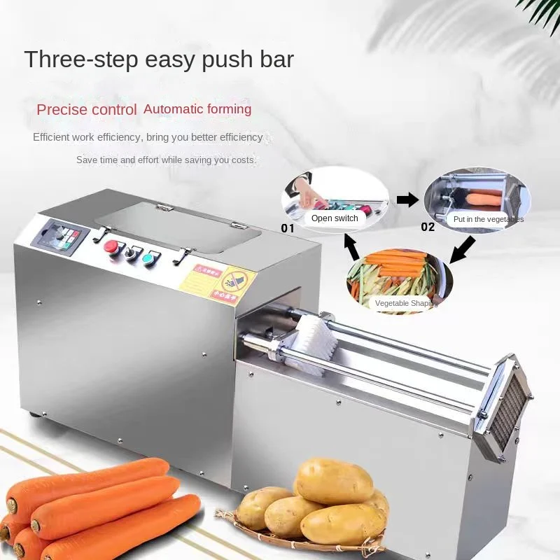 Commercial Multi-Functional Automatic Vegetable Cutter Potato Cucumber Slicer For Fruit Vegetable Splitting High Efficiency