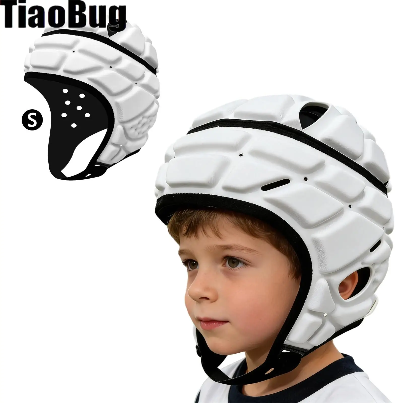 1Pcs Kids Rugby Helmet Soft Helmets for Flag Football Scrum Cap Soft Helmet Hat for Sports Training Use Rugby