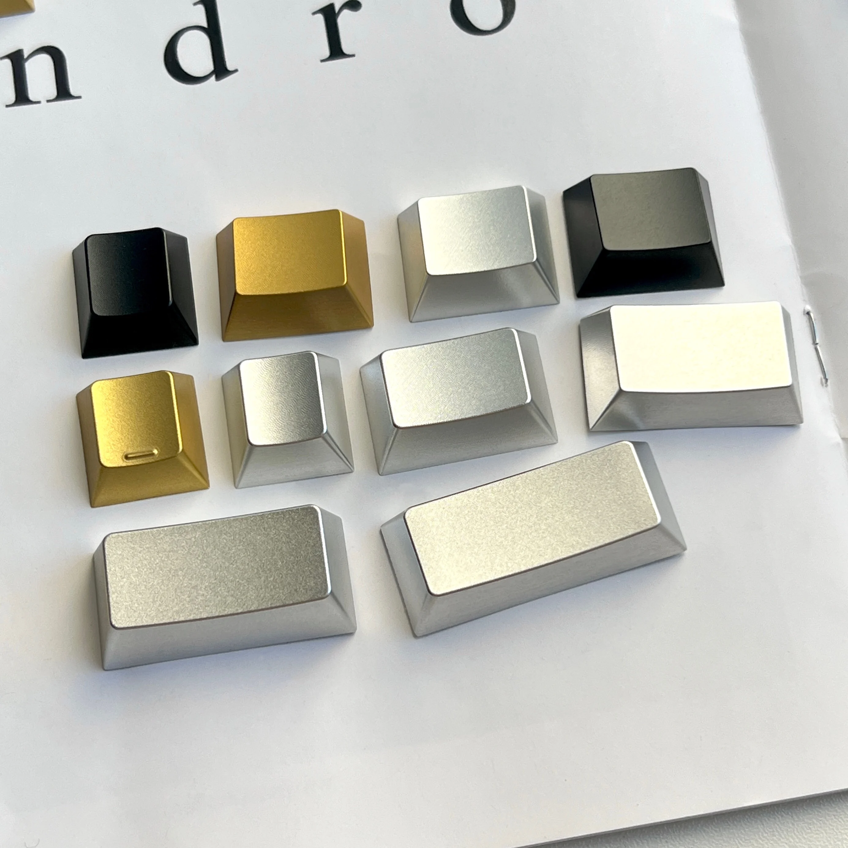 Unengraved simple Metal Keycaps CNC Process Keycaps for Mechanical Keyboard Accessories Custom R1-R4 Keycaps MX Switch