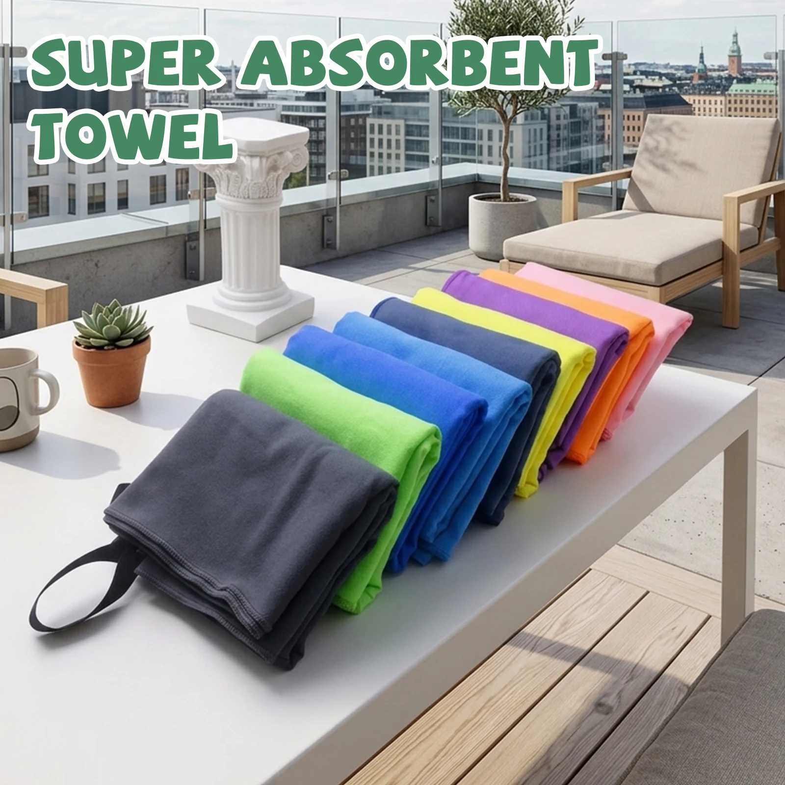 Super Sized Quick Drying Nanofiber Beach Towel 50x120 Soft Lightweight Absorbent Travel Towel for Pool Spa Portable