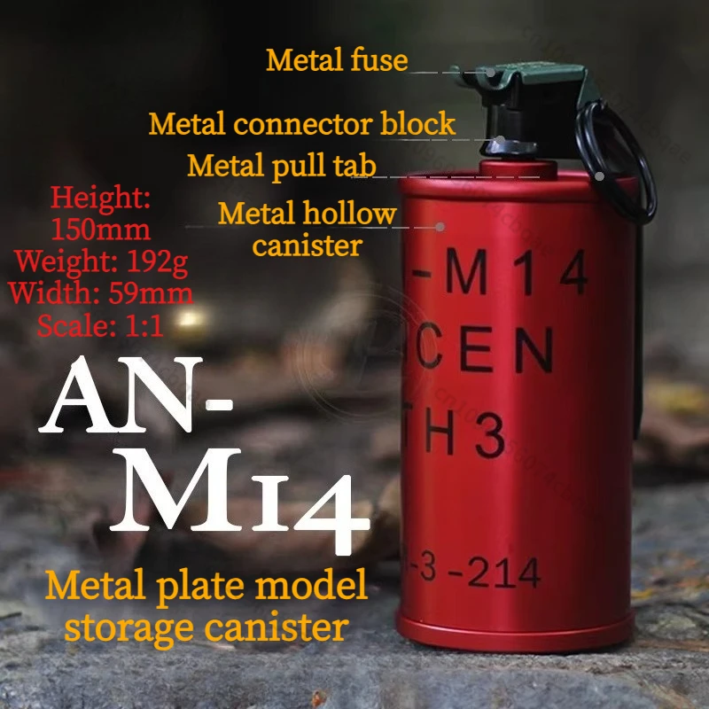 

Модель военного оружия AN-M14 в масштабе 1:1 | Полностью металлическая тактическая реплика-канистра для хранения, коллекционные армейские миниатюрные реквизиты для энтузиастов