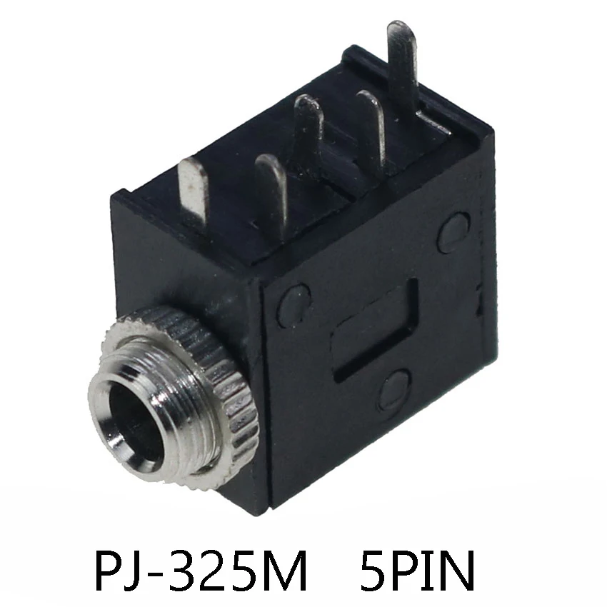1PCS FOR PJ-341 376M 325M 324M 301MC stereo female socket 3PIN 4PIN 5PIN jack audio headphone connector 3.5mm