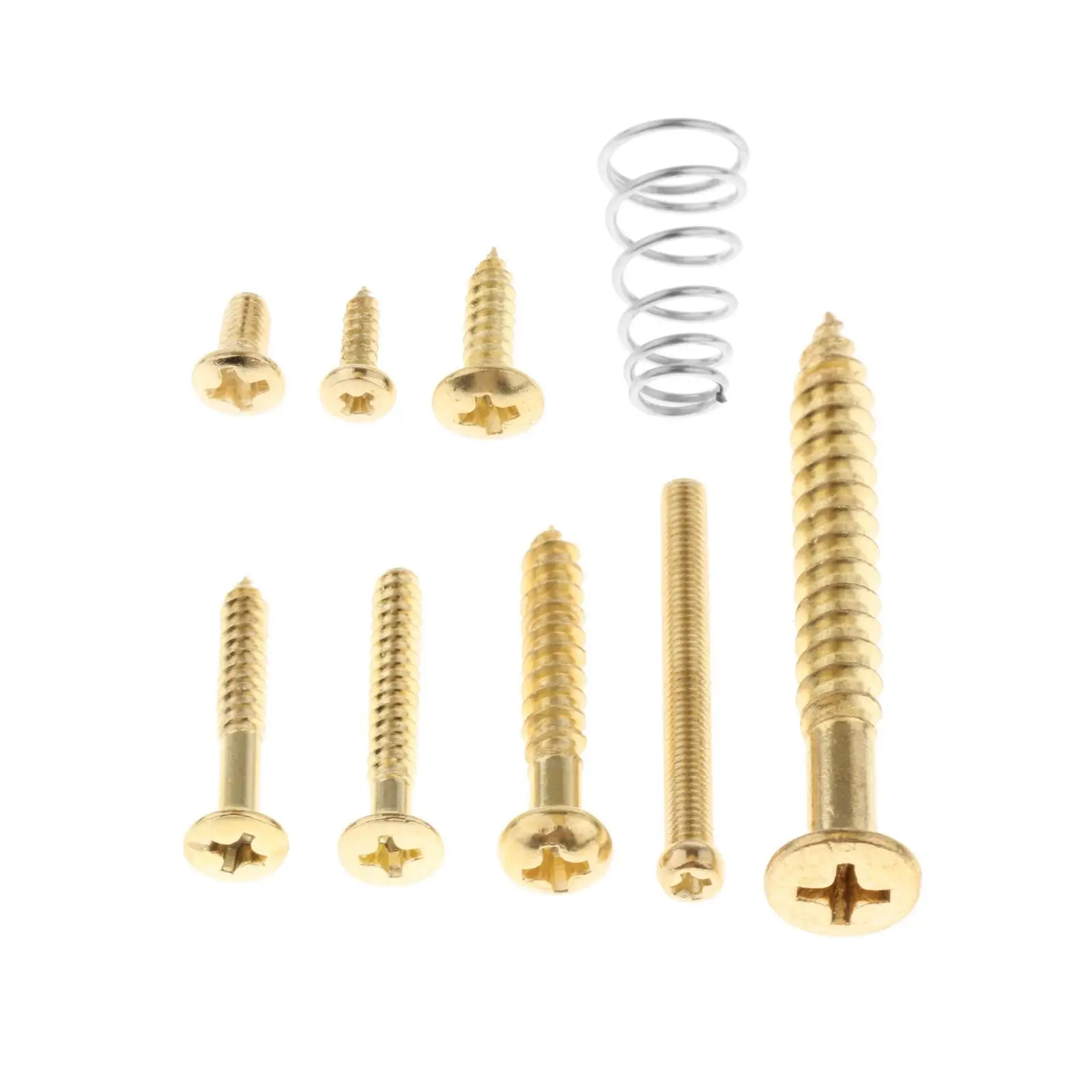 Guitar Screw Kit Set with Springs for Guitar Pickup Switch Strap Buttons