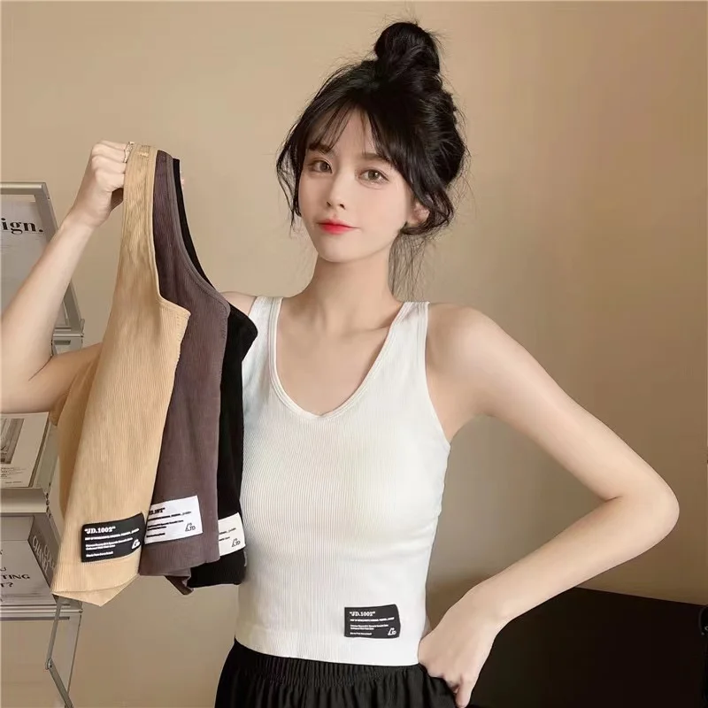 Sports Bra Top Women No Steel Ring Anti Light Wrap Chest Backless Underwear Commute Style Solid Color Inner Outer Wear