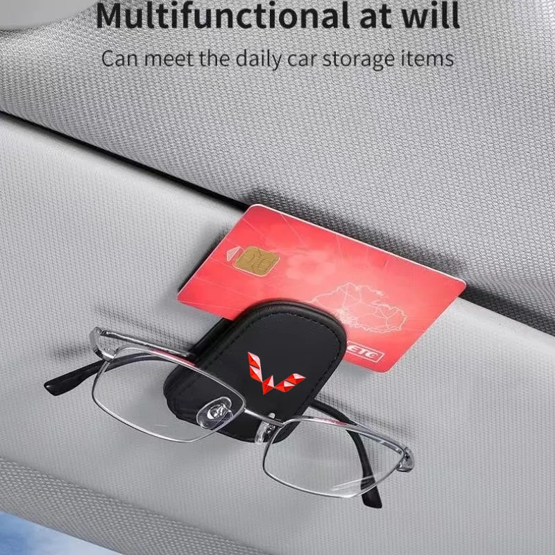 Suitable for Wuling almaz Hongguang S Cortez Victory730 Car Glasses Ink Holder Sunvisor Storage Box Sunglasses Clip Decoration