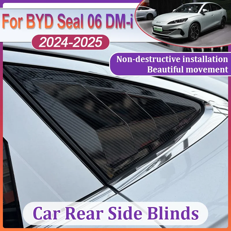 

Auto Parts For BYD Seal 06 DM-i DMi 2024 2025 Car Rear Window Shutter Rear Side Triangle Window Blind Shades Louver Conversion