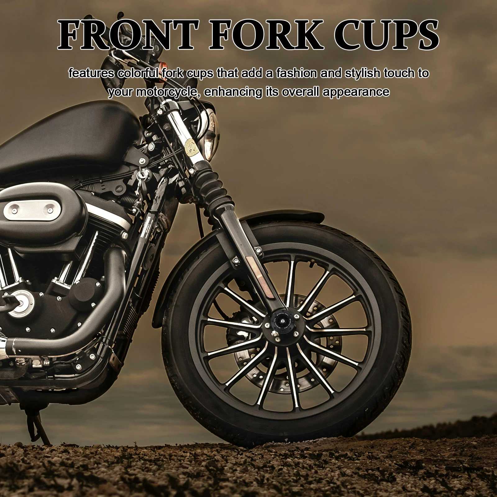 

Front Crash Sliders For Motorcycle Aluminum Alloy Universal Fitment Scooters Black Front Covers Fork Guards Protection