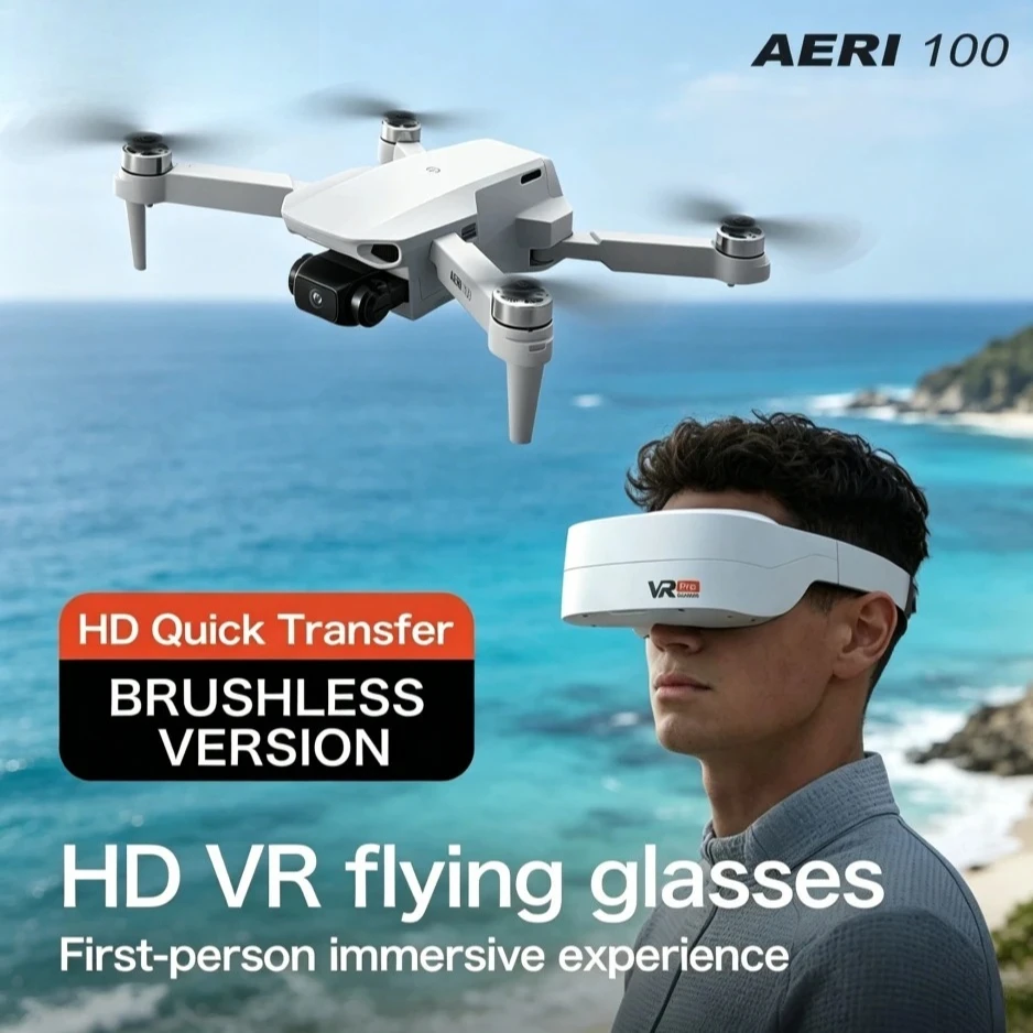 Original Aeri100VR 4K 8K Drone Professional Remote Control Helicopter Plane RC Dron With Screen Quadcopter Toys Gift for Kids