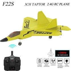 Newest F22S 2.4G 3CH RC Airplane Raptor F22 Warplane WLtoys A180 Upgrade Version LED Light With Gyroscope For Kid Out Door Toys