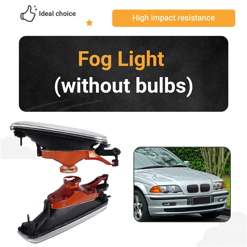 

Trending 1 Pair Fog Light Left Right Fog Lights Driving Lamps Cover For-BMW 3 Series E46 4 Door 1999 2000 2001 LED Car Day Light