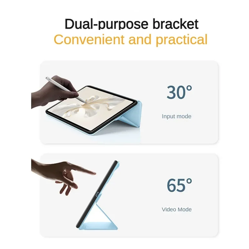 Smart Case For Huawei Honor Pad 9 12.1inch 2024 HEY2-W09 Magnetic Folding PU Stand Soft TPU Back Cover for Honor Pad 9 12.1