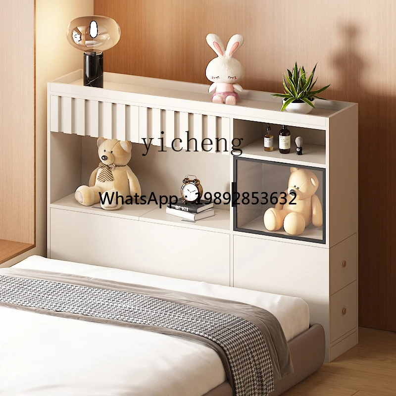 

BB Bed End Long Bar Locker Solid Wood Crack Cabinet Super Narrow Shelf Bucket Cabinet
