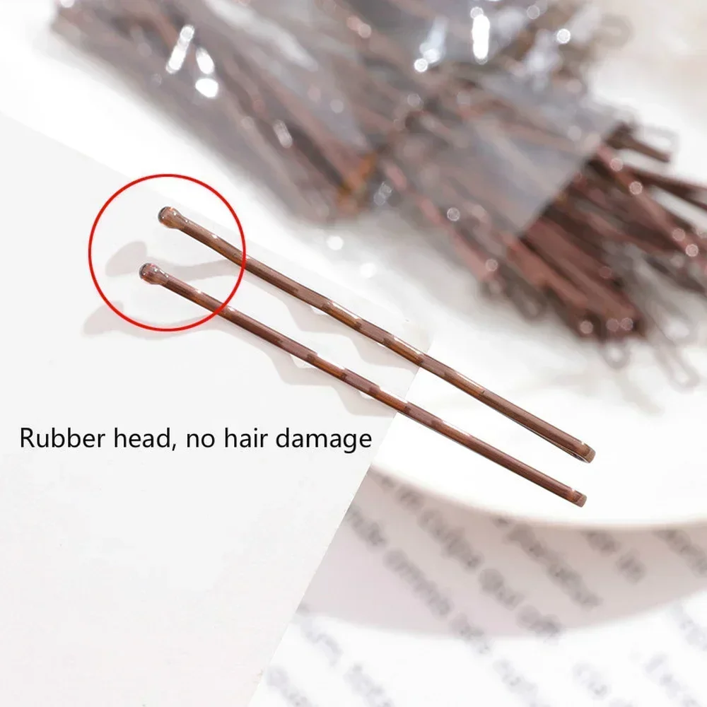 50/100pcs Simple Black Hair Clips for Girls Bobby Pins Invisible Wave Curly Bride Disposable Hair Pin Korean Hair Accessories