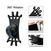 Universal Motorcycle Bicycle Holder 360 Rotatable Bicycle Cell Phone Holders Safe Bracket Silicone Support Phone Rack