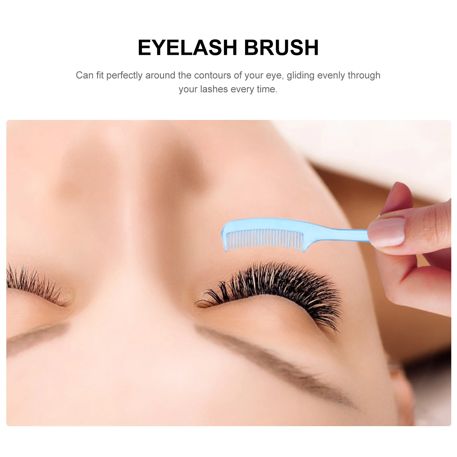 100pcs Eyelash Comb Plastic Double-Sided Lash Brow Comb For Mascara Easy Hold Travel Makeup Brush Tool Eyebrow Grooming Styler