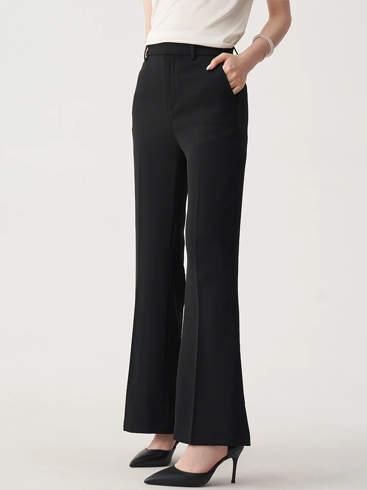 

CTTAI расклешенные брюки с высокой талией, женские облегающие брюки с высокой посадкой и контролем живота, офисные женские модные осень 2024