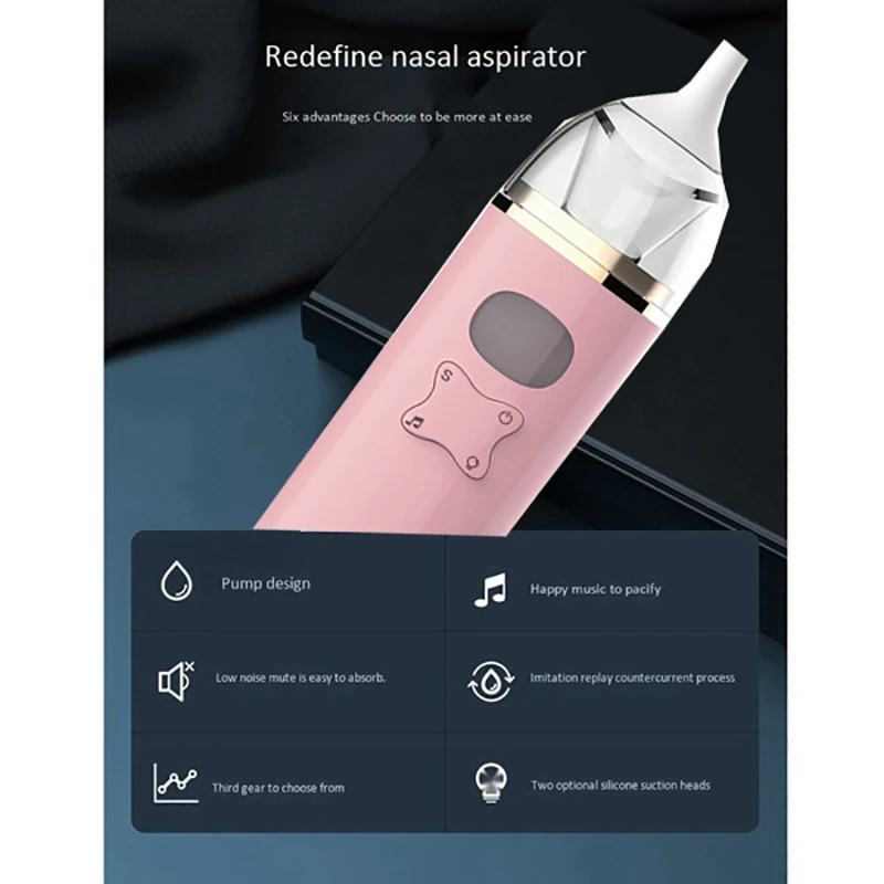 BEDW-Electric Baby Nose Cleaner Vacuum Mucus Suction Nasal Aspirator Soft Health