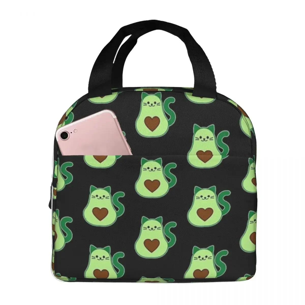

Кошка авокадо - Avogato - Avocato Lover - Сумки для обеда Cat Lover Изолированная коробка для бенто Сумки для обеда Сумки для пикника Термосумка