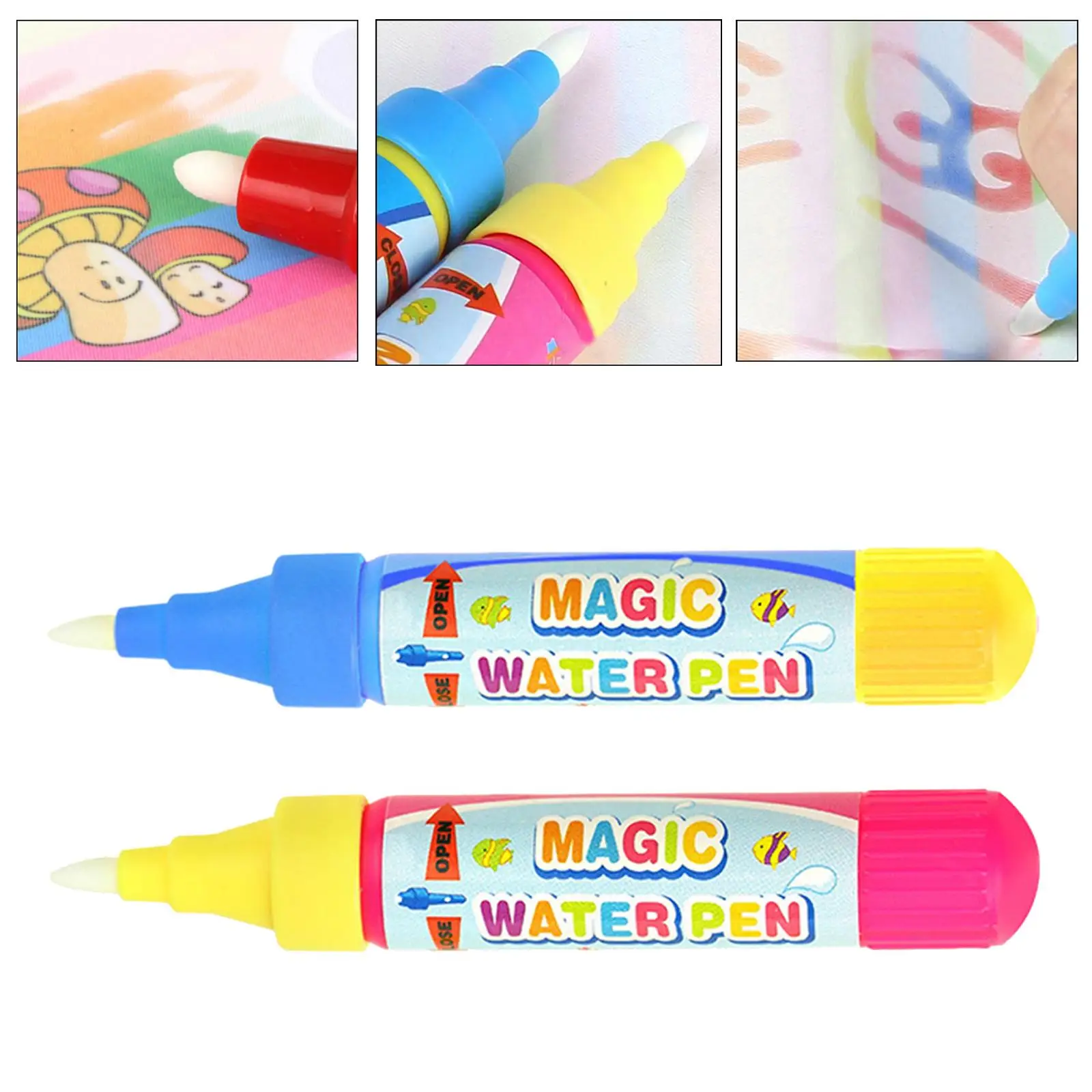 6 marker pens water doodle pens for drawing painting water doodle mat