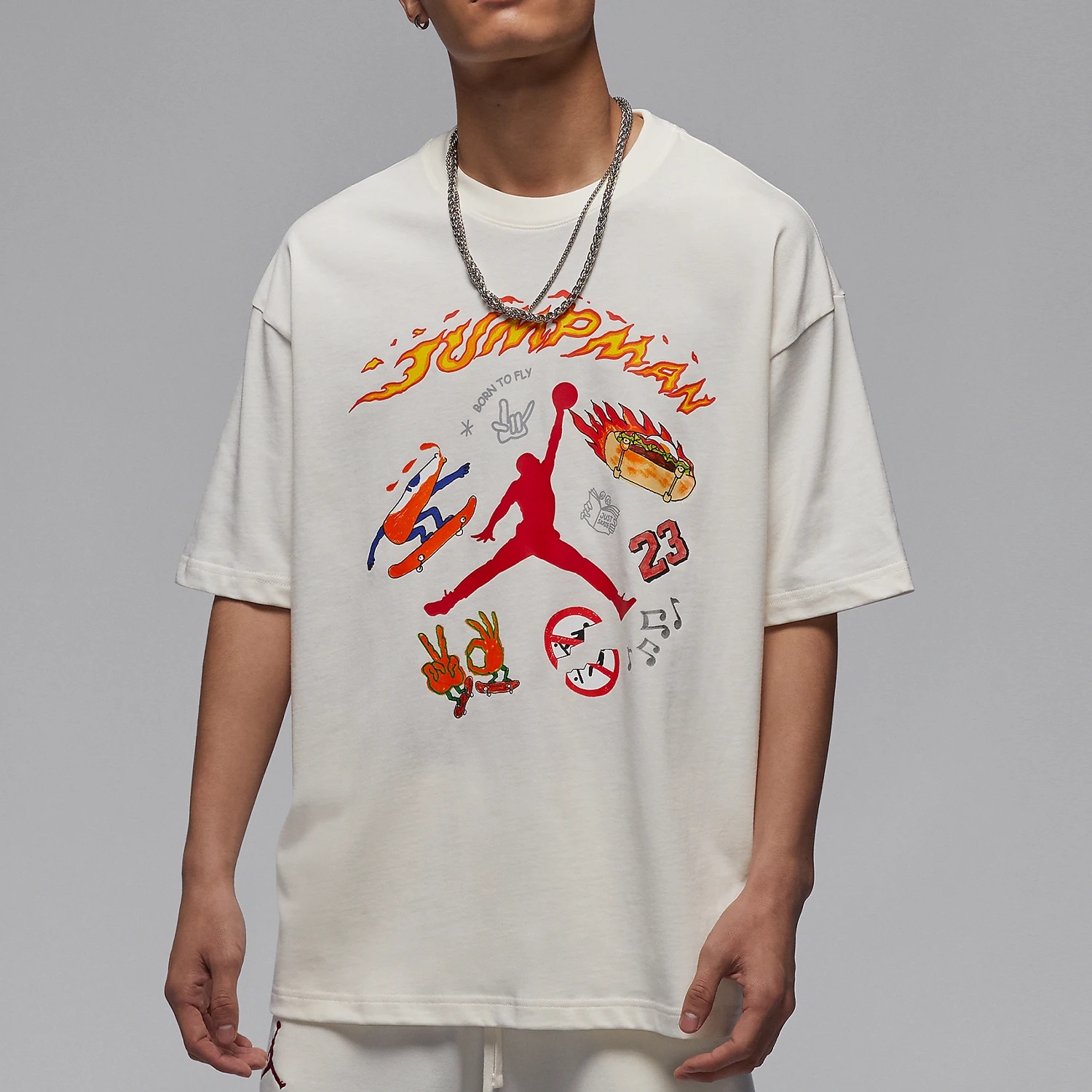 

Официальная мужская футболка Nike Jordan, мягкая, приятная для кожи, дышащая, с круглым вырезом, HJ3965-133
