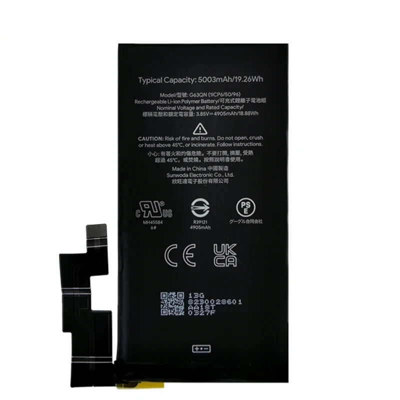 Fast Shipping 100% G63QN 5003mAh Replacement Battery For HTC Google Pixel 6 Pro Pixel 6Pro Mobile Phone Batteries+Tools