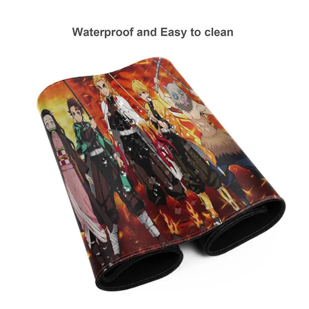 Demon Slayer Mousepad Anime Cool HD Printing Gaming Accessories Computer Lock Edge Keyboard Mat PC Desk Pad Large Mouse Pad